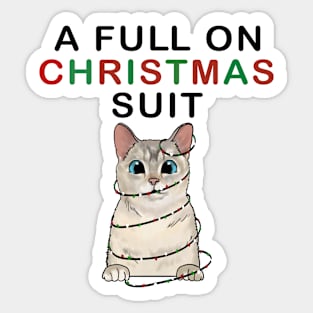 A Full On Christmas Suit Sticker